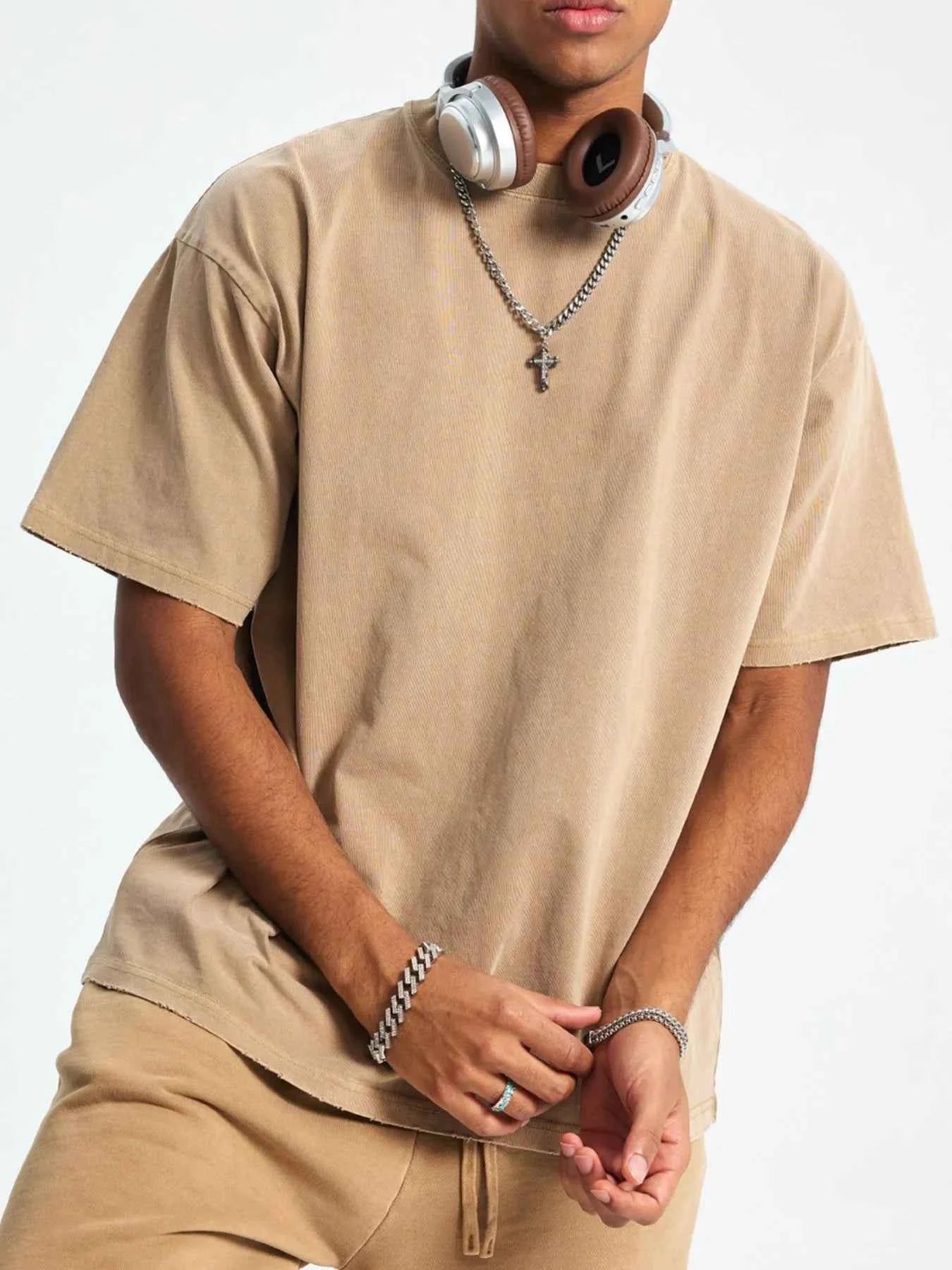 Men's Casual Oversized Cotton T-Shirt